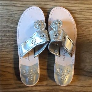 Jack Rogers Platinum Flat Sandals